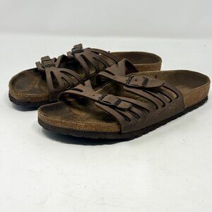 Birkenstock Granada Sandal Women's EU37/US7-7.5 Brown Narrow Oiled Leather EUC